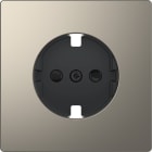 SCHNEIDER ELECTRIC - Placca centrale per presa SCHUKO, protezione, nickel, System Design