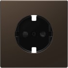 SCHNEIDER ELECTRIC - Placca centrale per presa SCHUKO, protezione, moka, System Design