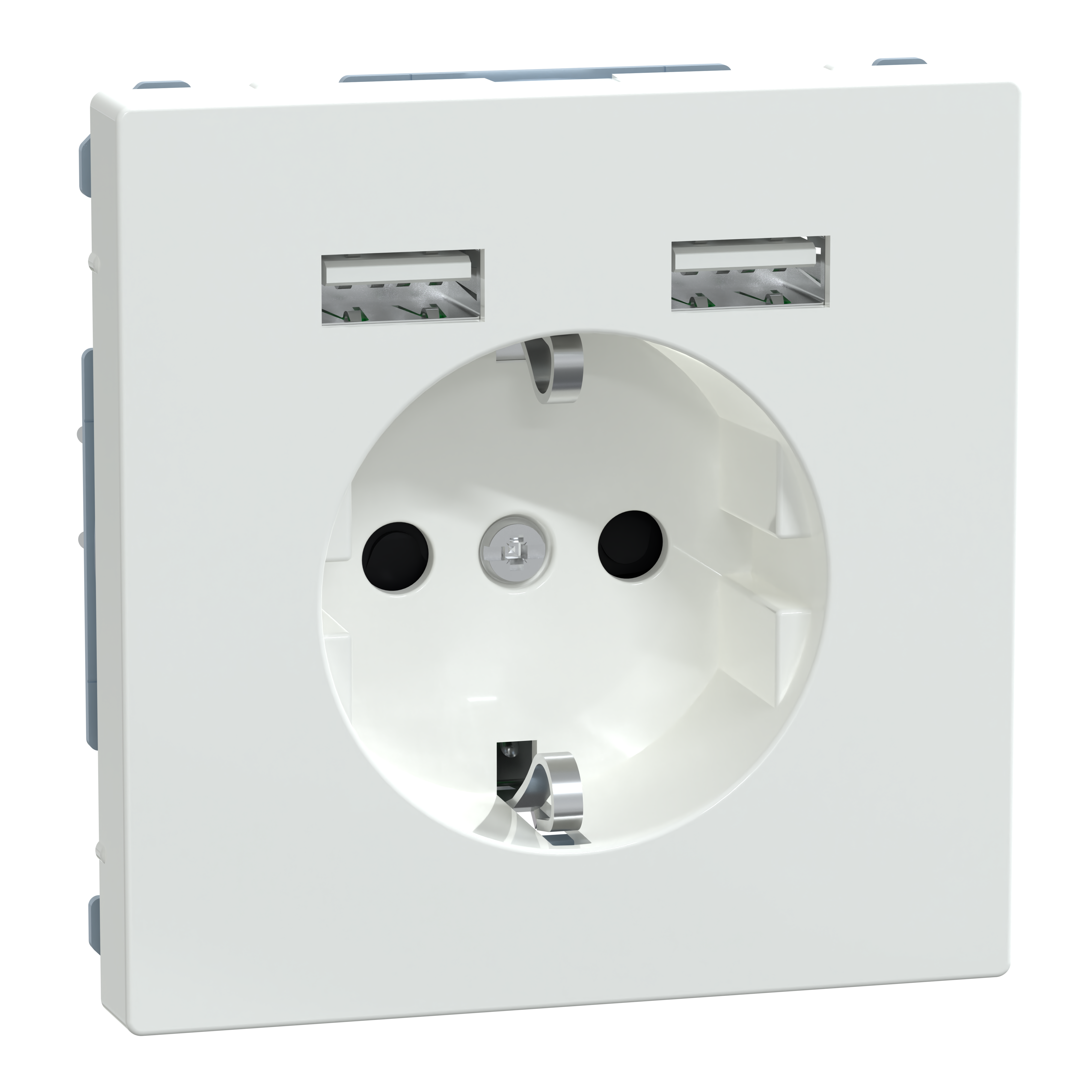 SCHNEIDER ELECTRIC - Merten - USB charger + schuko socket-outlet - 2.4A 16A - lotus white