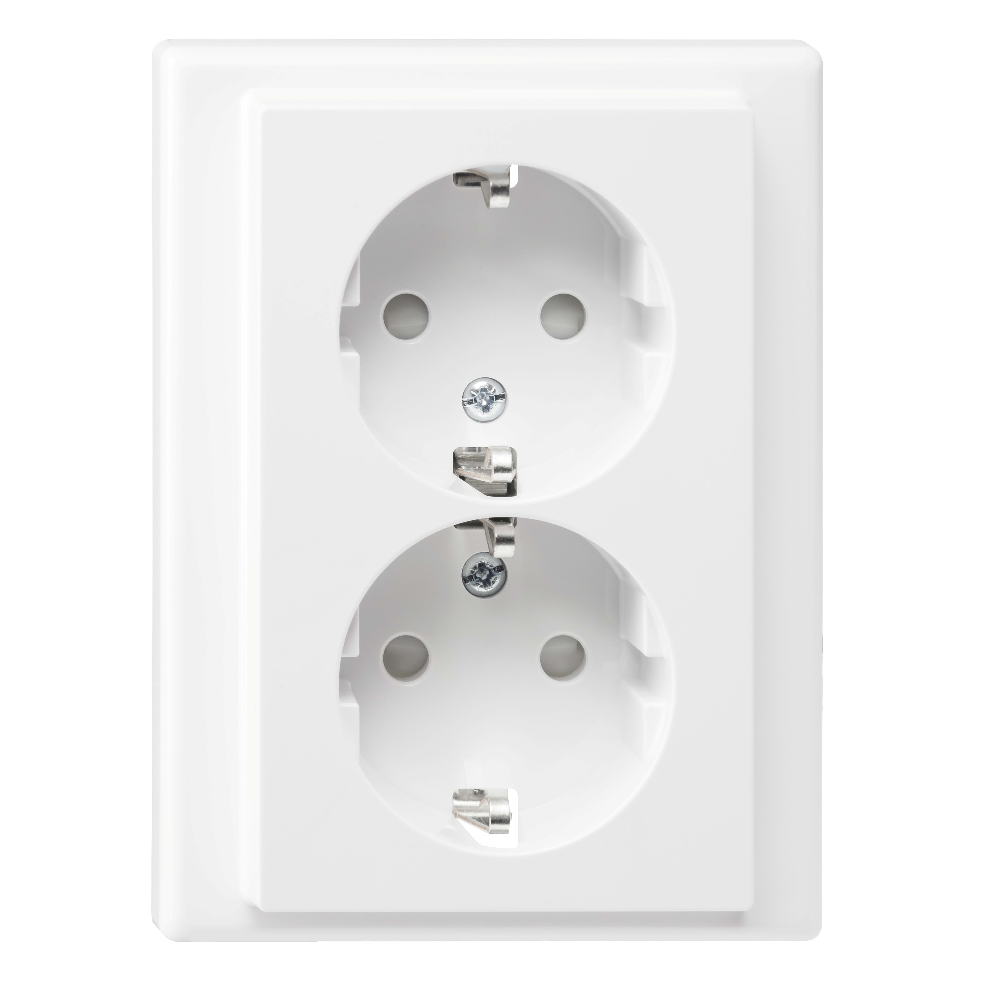 SCHNEIDER ELECTRIC - Presa doppia SCHUKO, bianco polare, M-Smart