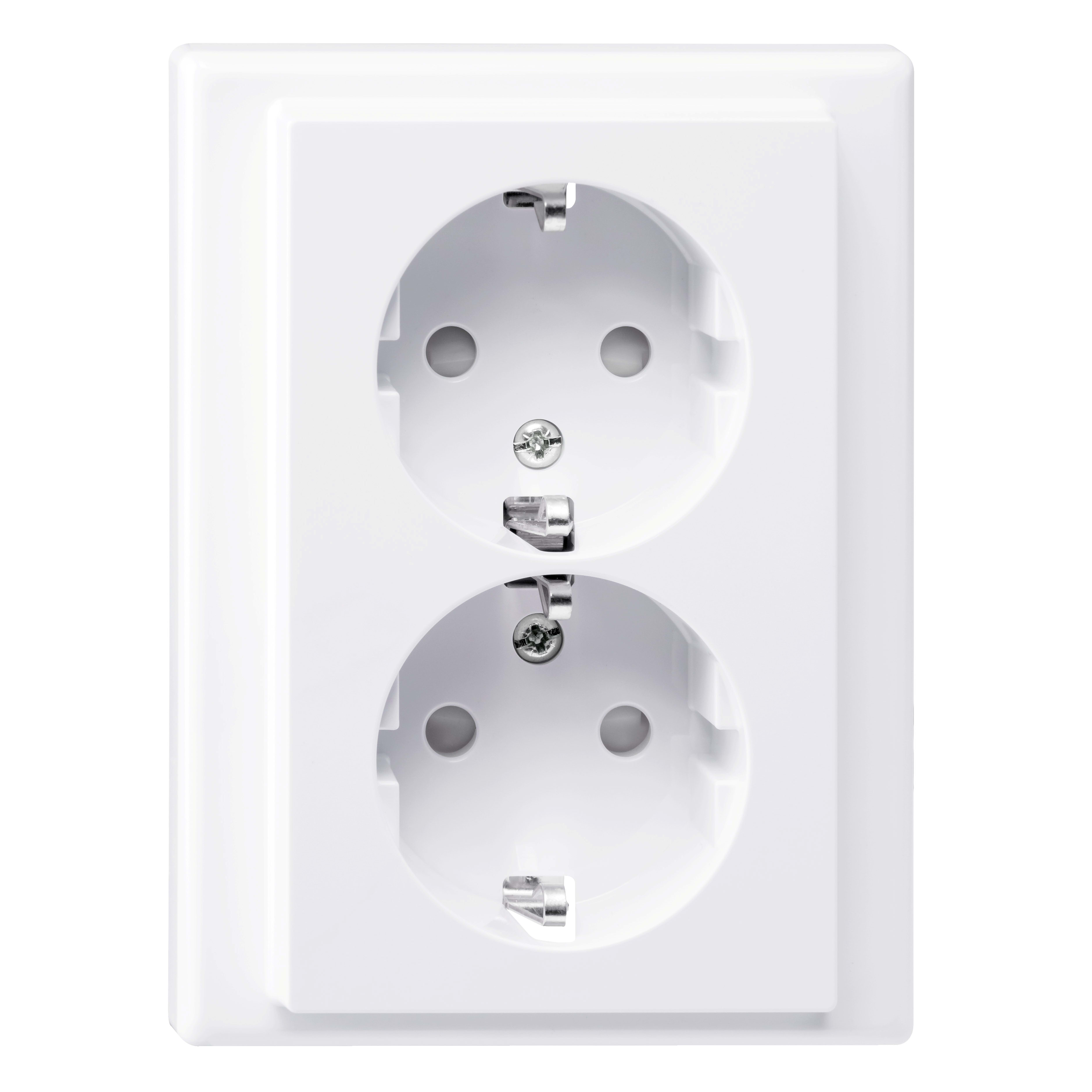 SCHNEIDER ELECTRIC - Presa doppia SCHUKO, bianco attivo, M-Smart