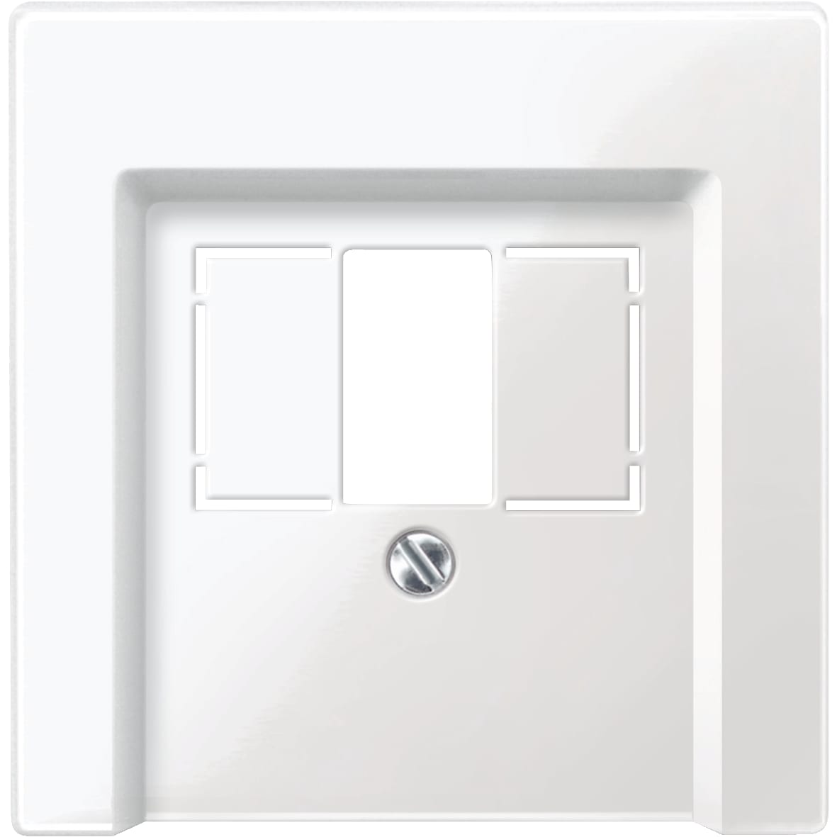 SCHNEIDER ELECTRIC - Placca centrale con apertura quadrata, bianco polare, SystemM