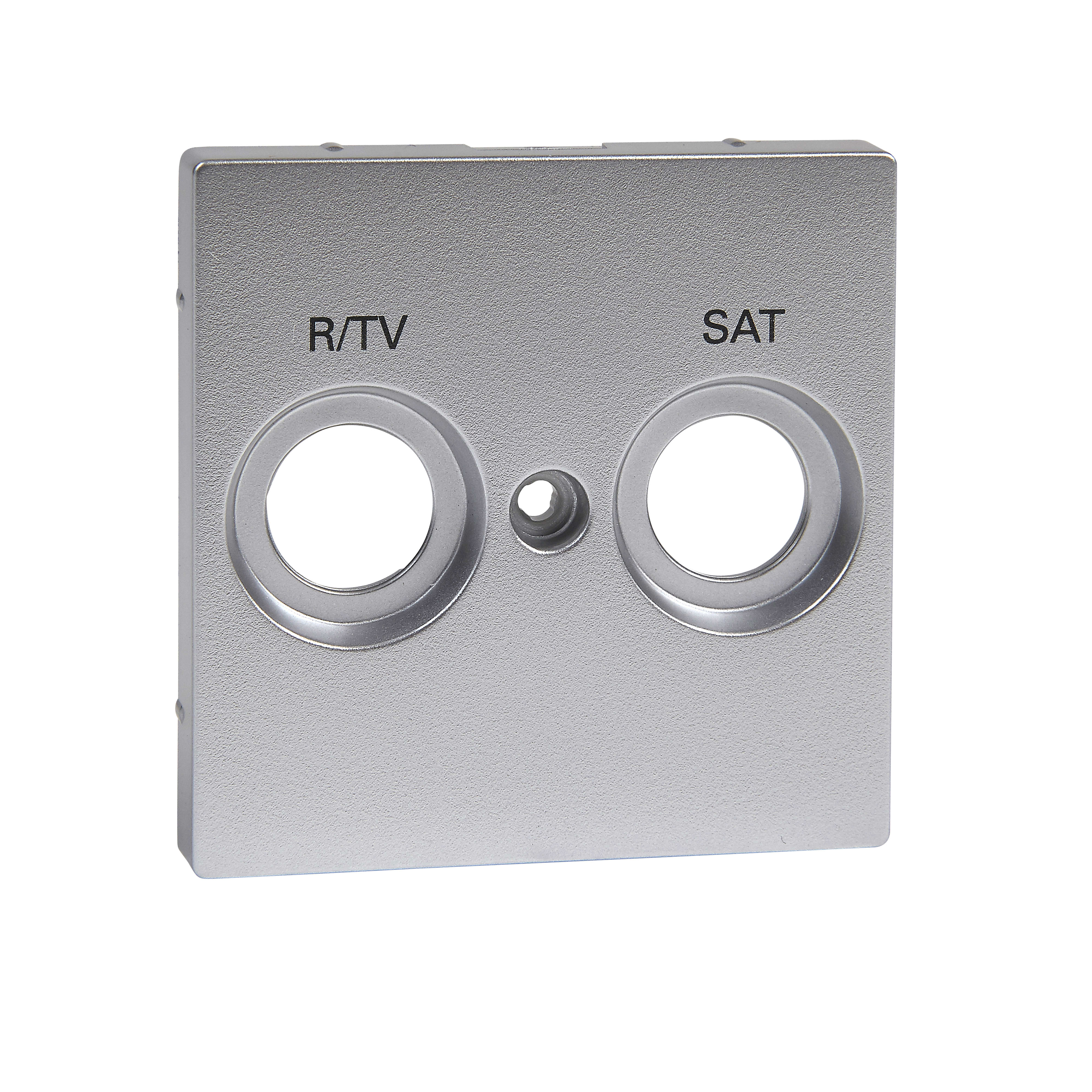 SCHNEIDER ELECTRIC - PLACCA CENTRALE R-TV+SAT ALLUMINIO