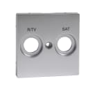 SCHNEIDER ELECTRIC - PLACCA CENTRALE R-TV+SAT ALLUMINIO