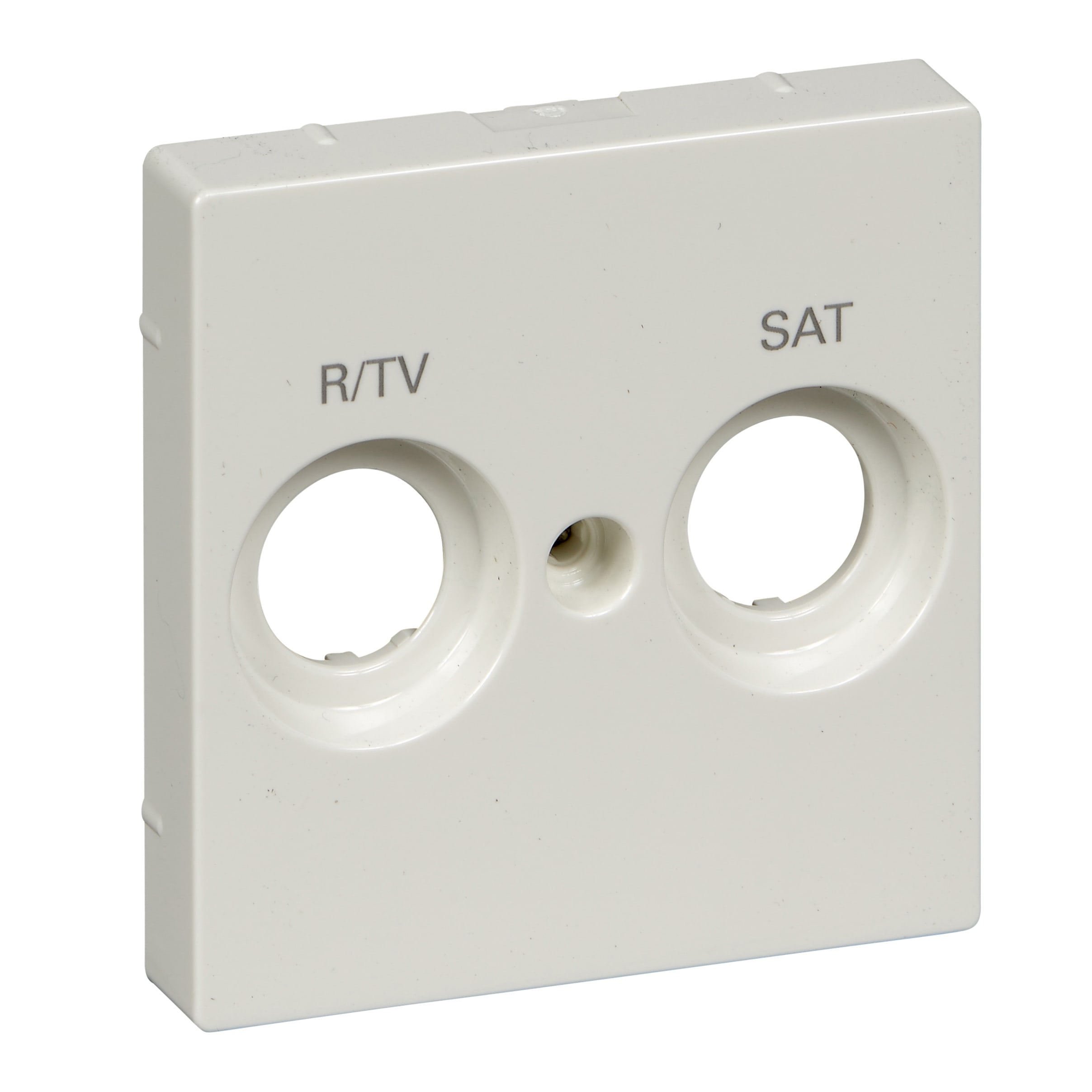 SCHNEIDER ELECTRIC - PLACCA CENTRALE R-TV+SAT BIA.POL. LUCIDO
