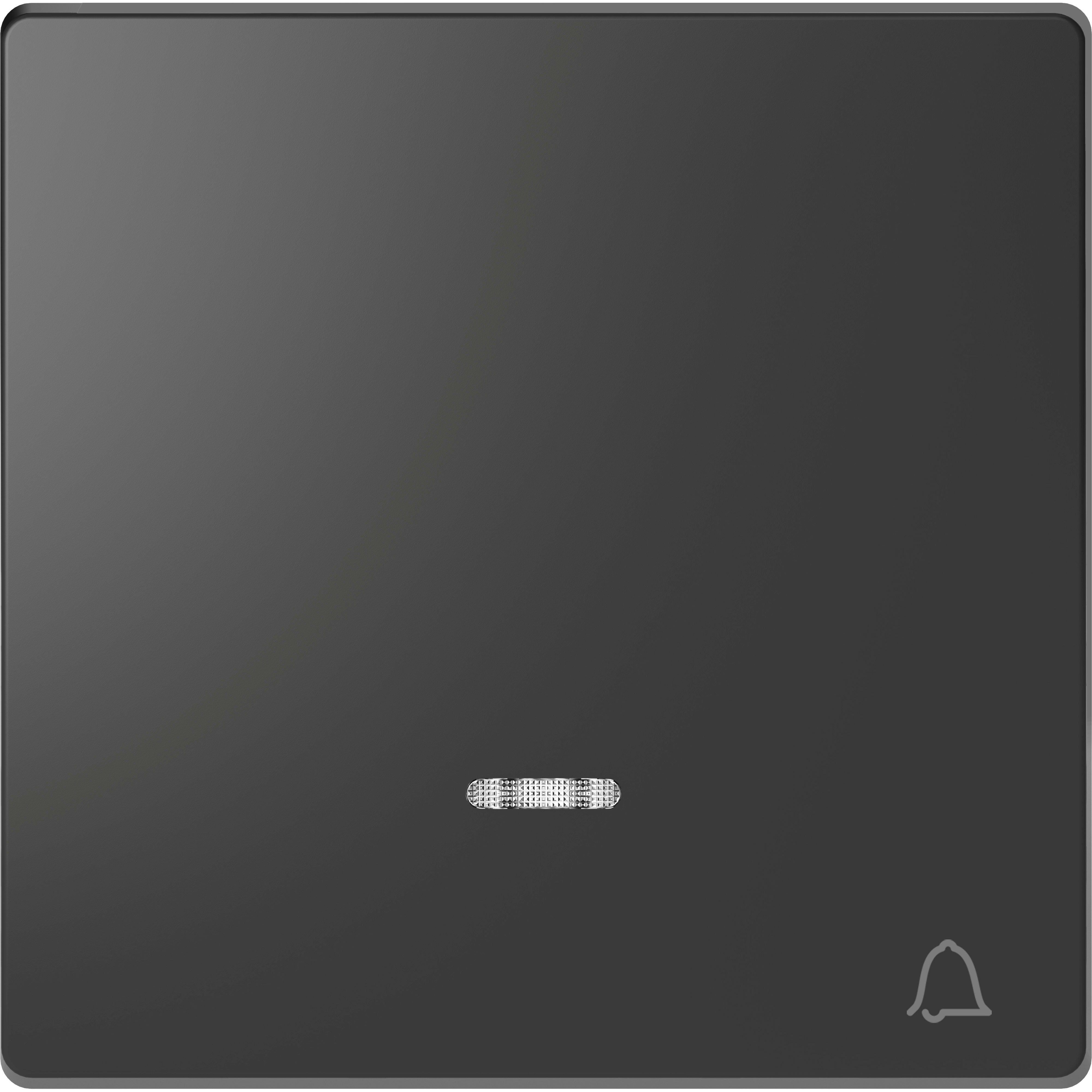 SCHNEIDER ELECTRIC - Copritasto, finestra indicazione e disegno campana, antracite, System Design