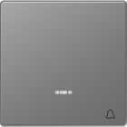 SCHNEIDER ELECTRIC - Copritasto, finestra indicazione, disegno campana, acciaio, System Design