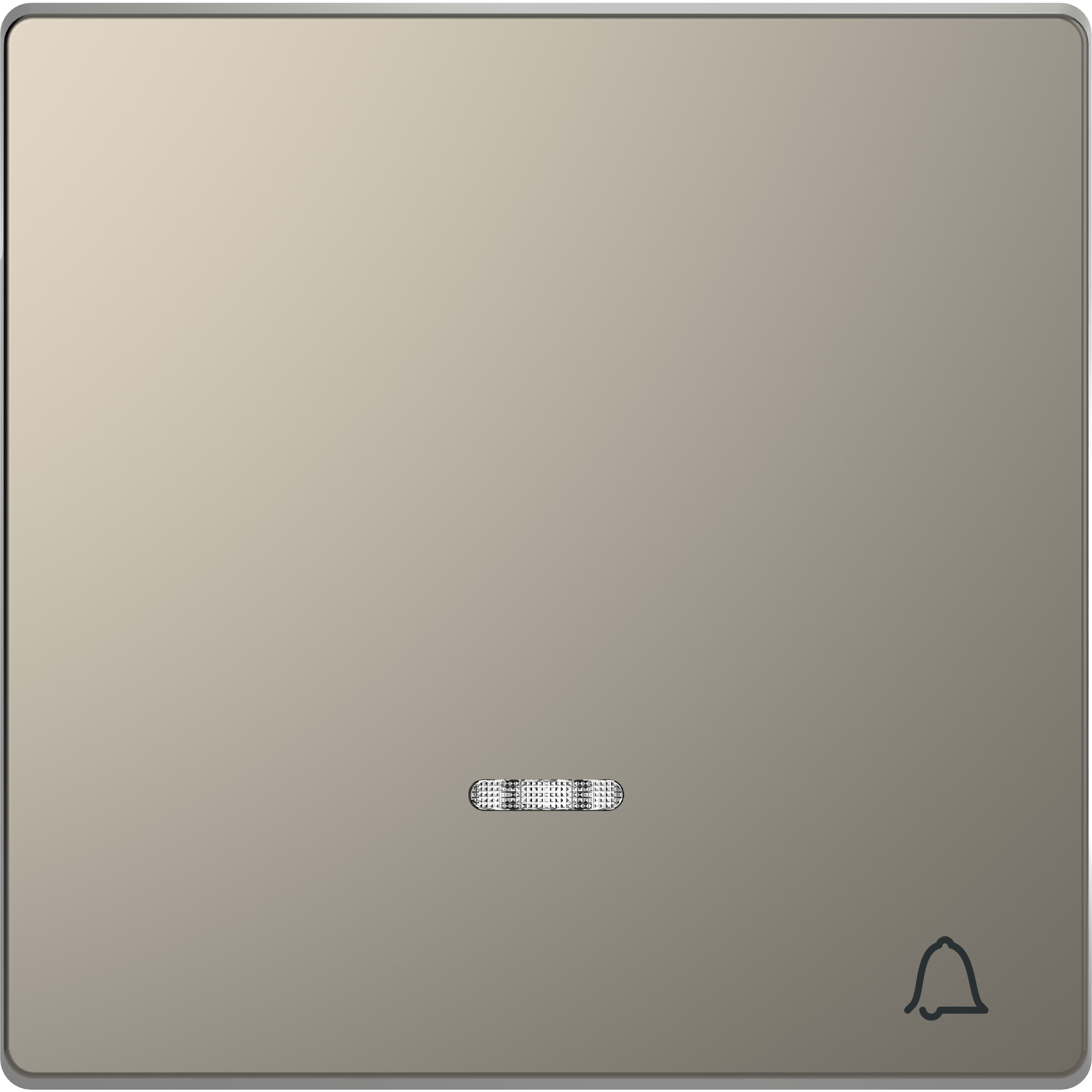 SCHNEIDER ELECTRIC - Copritasto, finestra indicazione e disegno campana, nickel, System Design