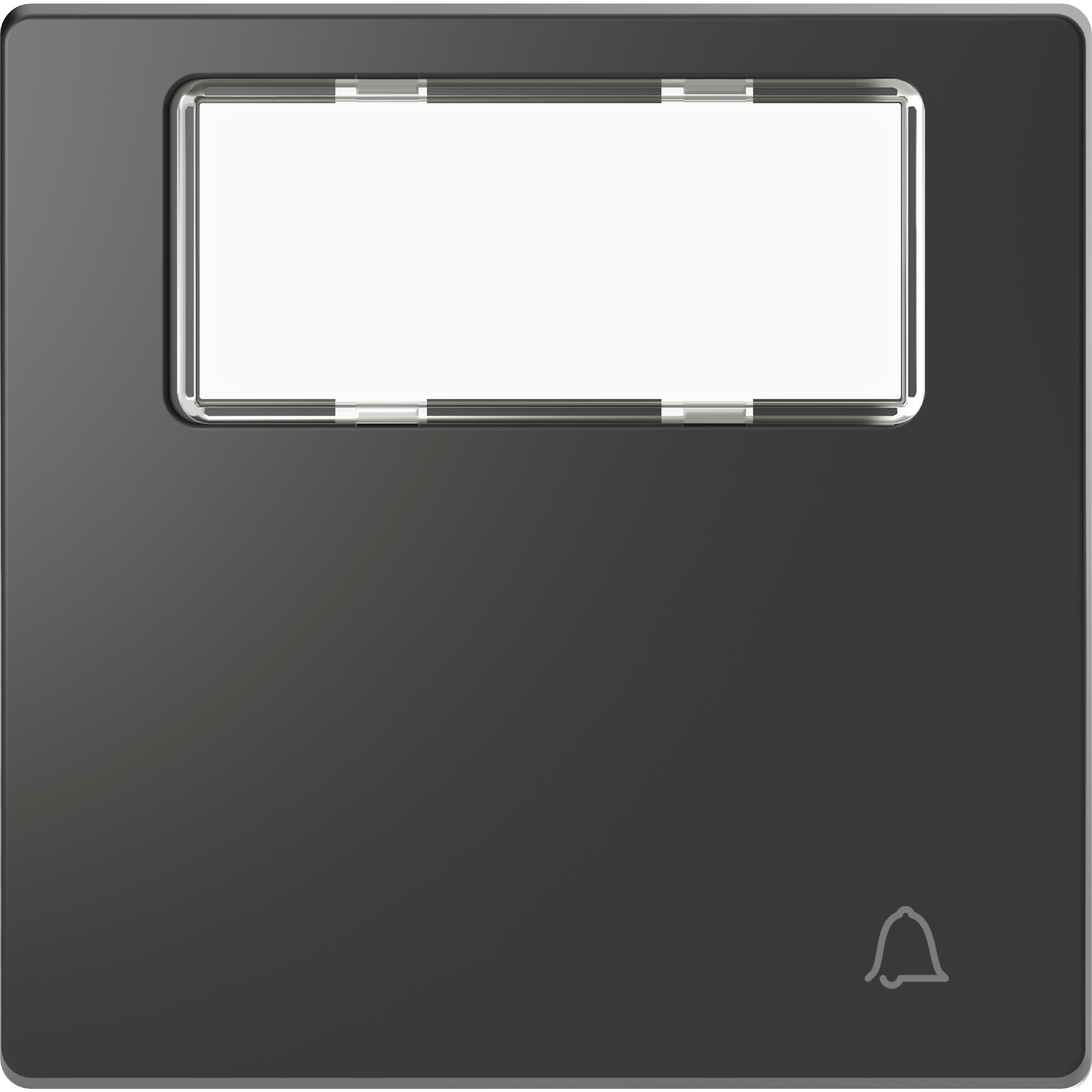 SCHNEIDER ELECTRIC - Copritasto con etichetta e simbolo campana, antracite, System Design