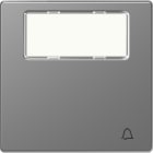 SCHNEIDER ELECTRIC - Copritasto con etichetta e simbolo campana, acciaio, System Design