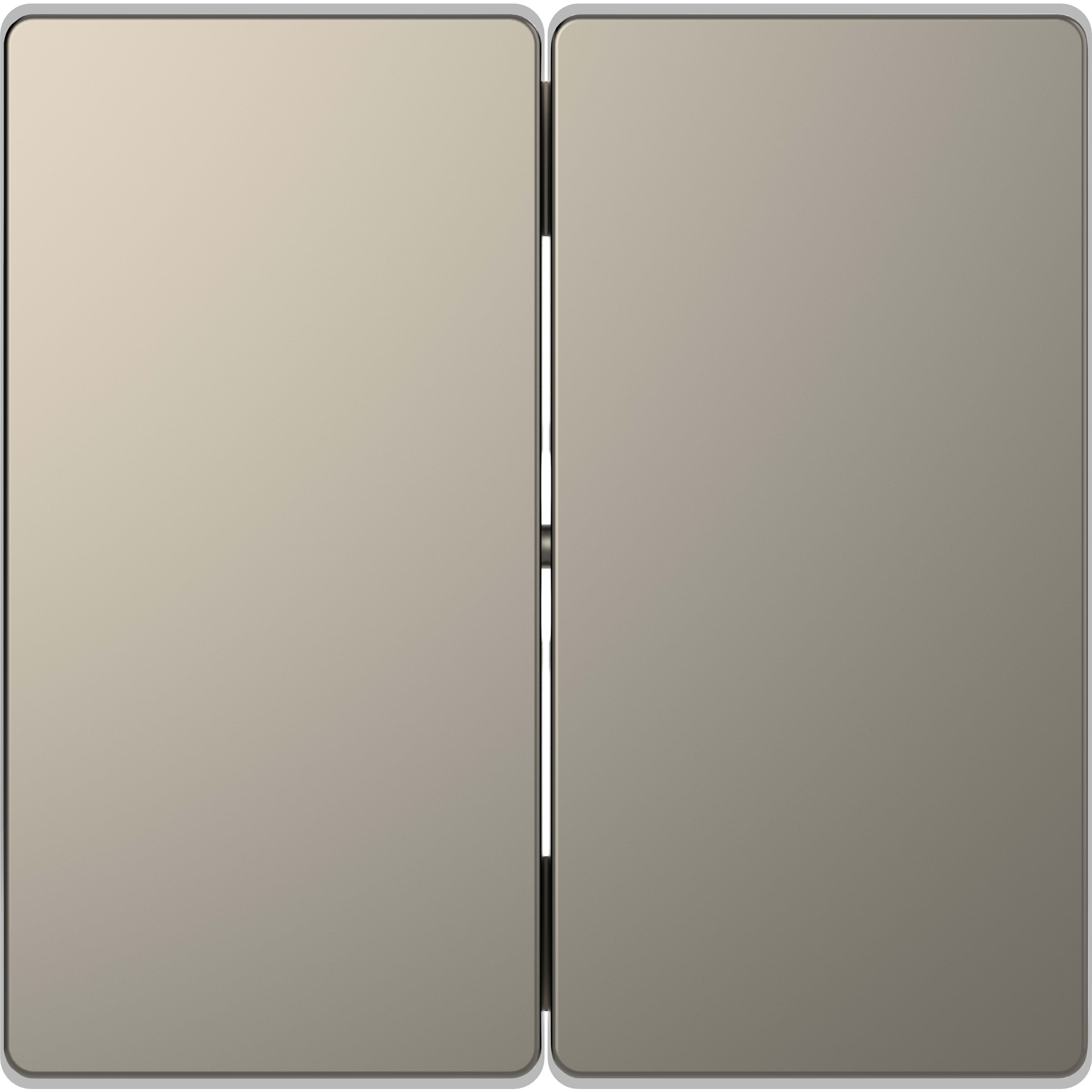 SCHNEIDER ELECTRIC - Copritasto 2 moduli, nickel, System Design