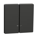 SCHNEIDER ELECTRIC - Copritasto 2 moduli, indicatore a finestra, antracite, System Design