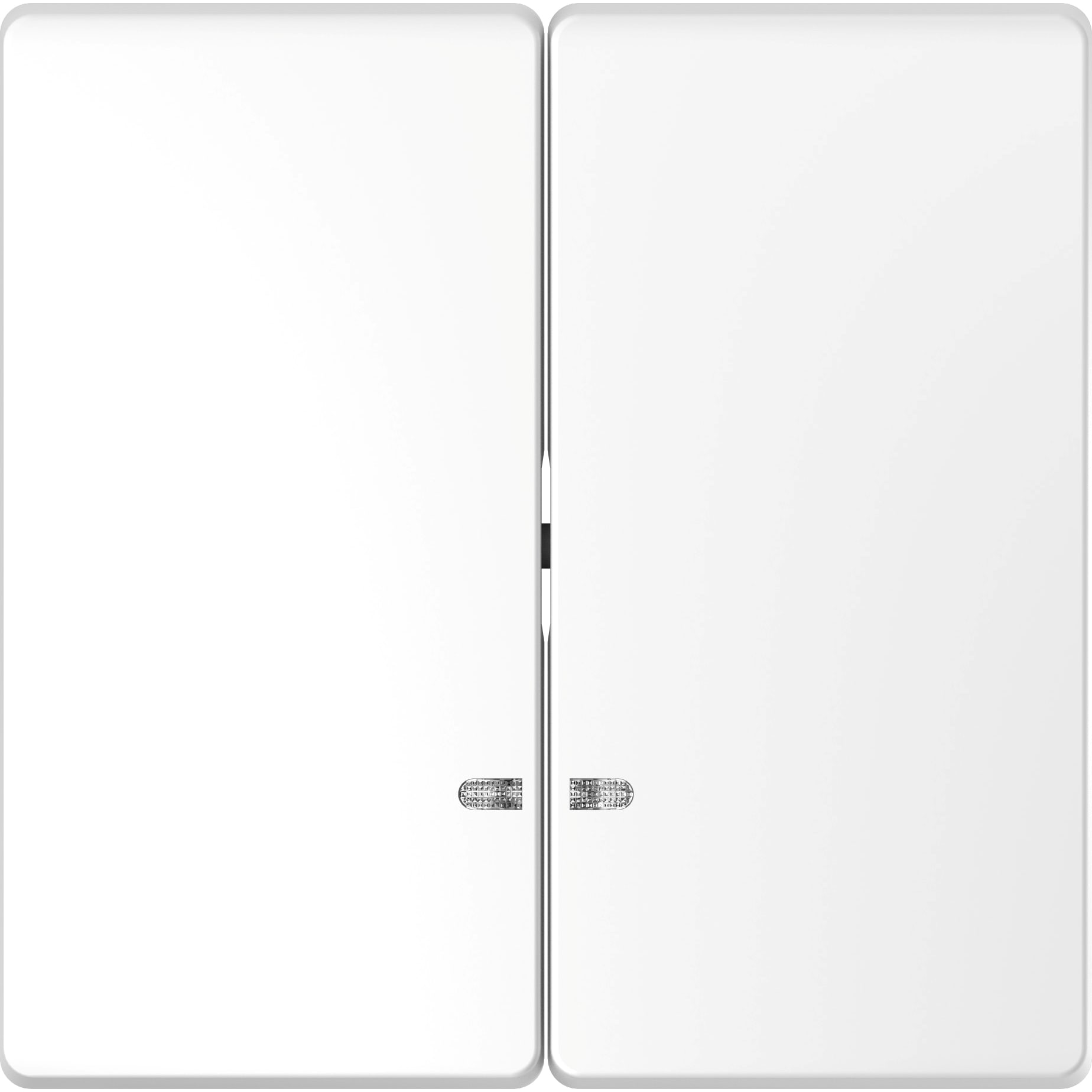 SCHNEIDER ELECTRIC - Copritasto 2 moduli, indicatore a finestra, bianco loto, System Design