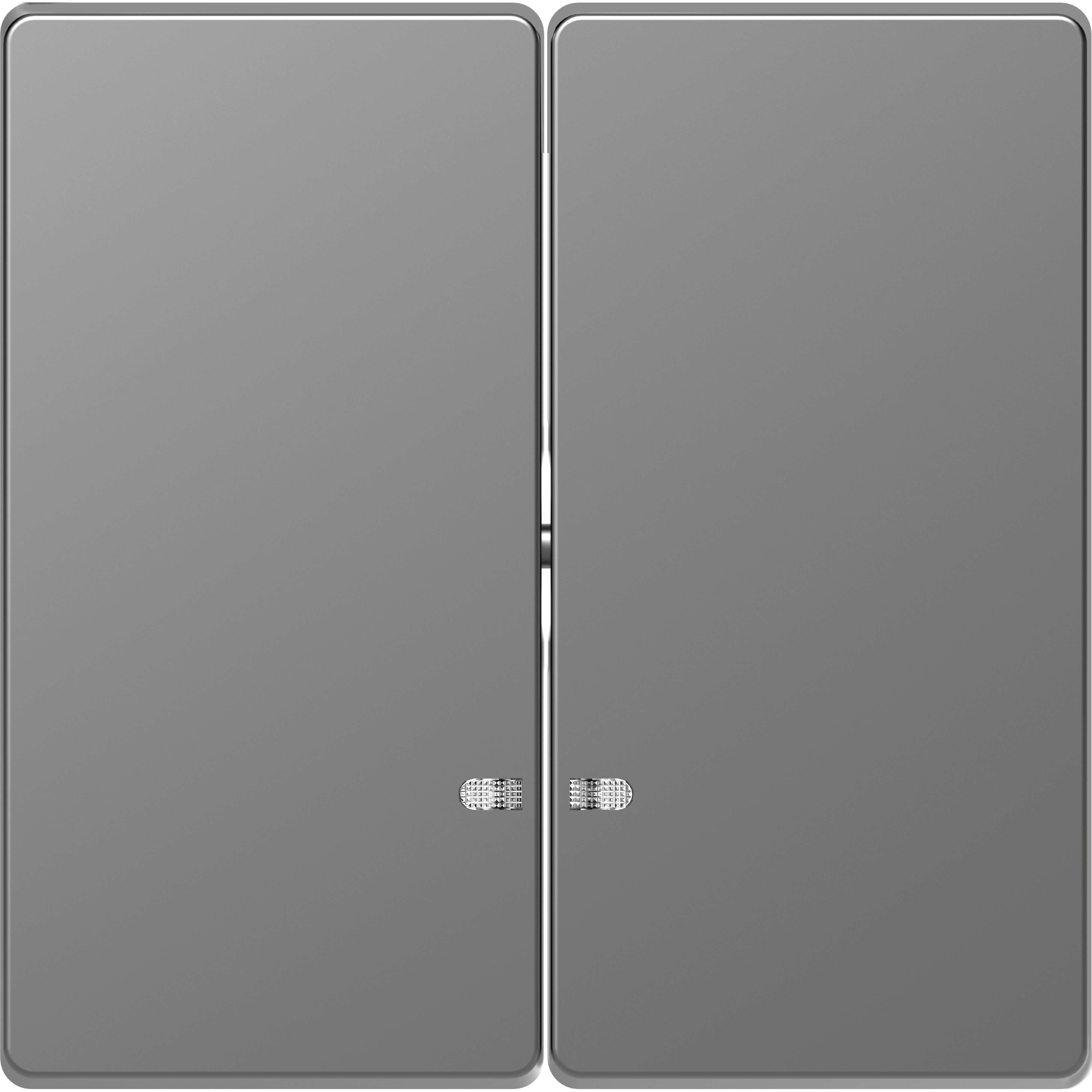 SCHNEIDER ELECTRIC - Copritasto 2 moduli, indicatore a finestra, acciaio, System Design