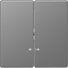 SCHNEIDER ELECTRIC - Copritasto 2 moduli, indicatore a finestra, acciaio, System Design