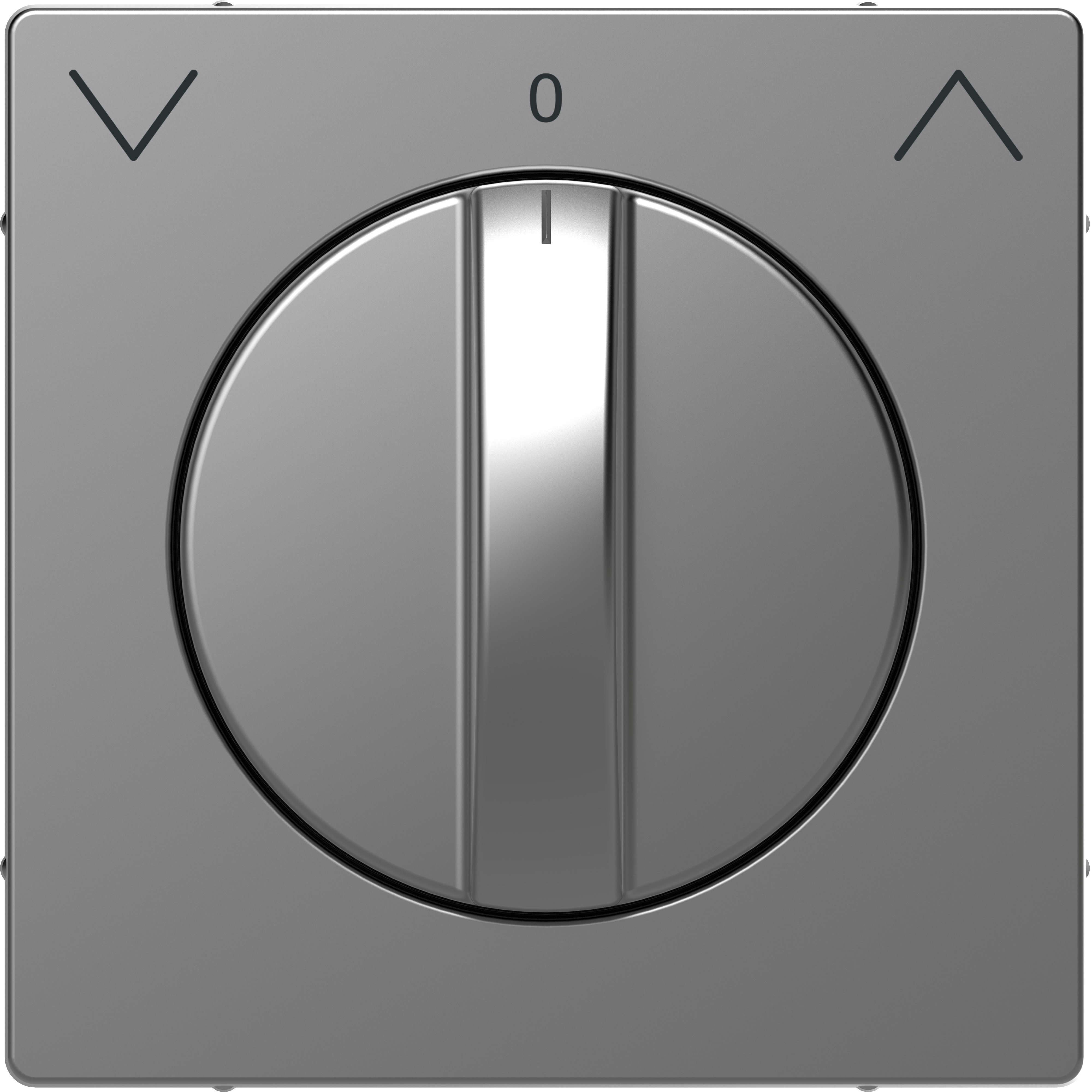 SCHNEIDER ELECTRIC - Copertura selettore rotativo per tapparelle, acciaio, System Design