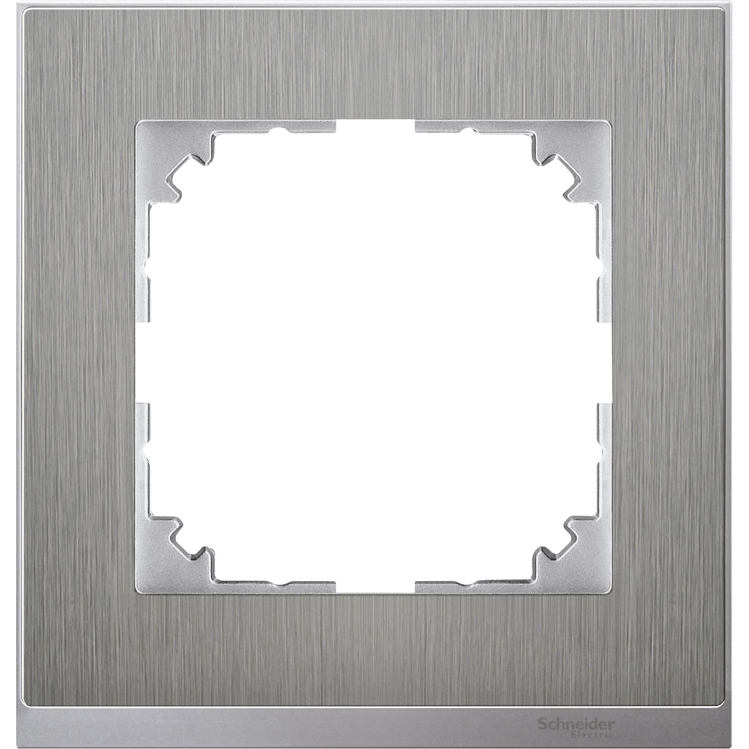 SCHNEIDER ELECTRIC - Cornice M-Pure Decor, singola, acciaio inox