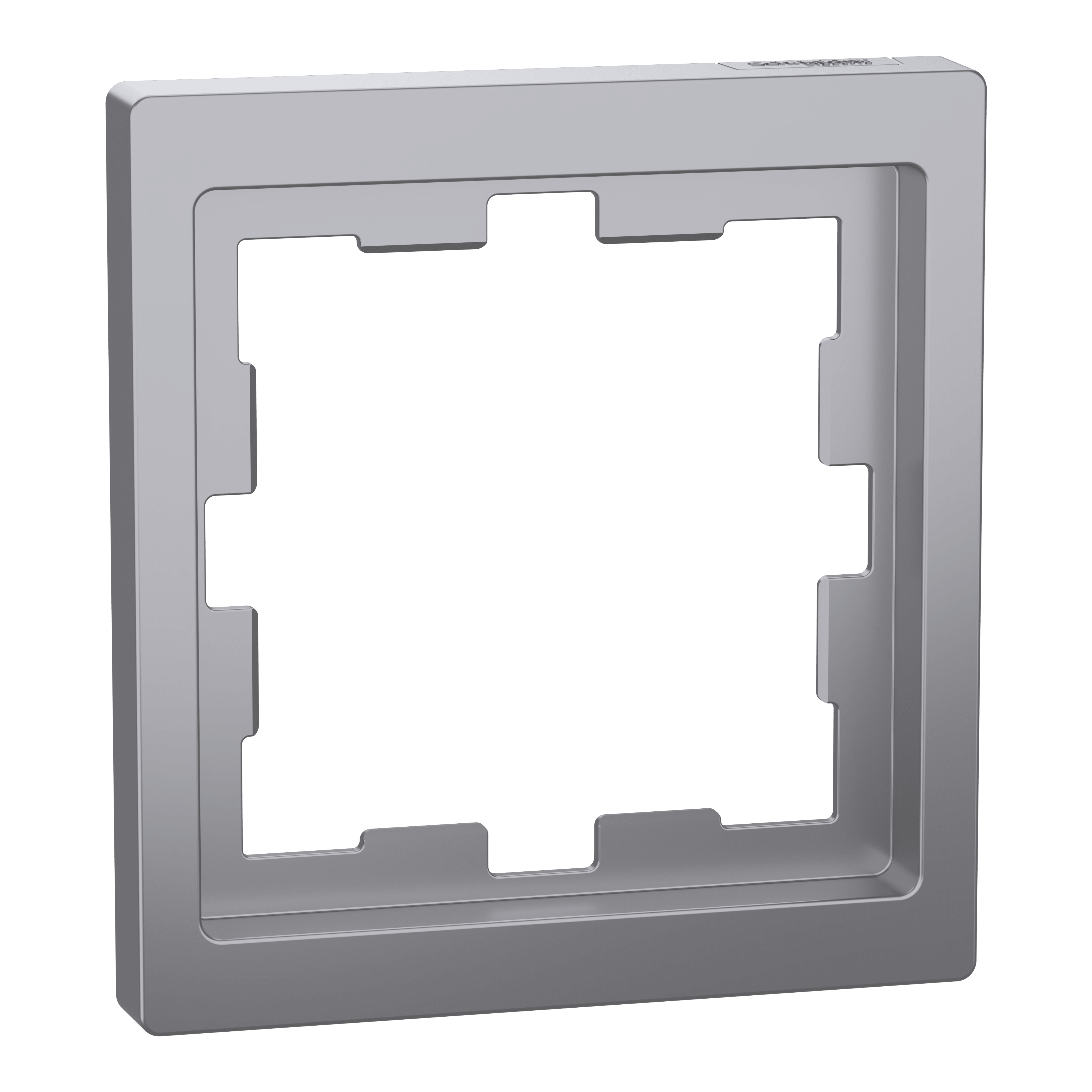 SCHNEIDER ELECTRIC - Cornice D-Life, 1 slot, acciaio