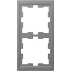 SCHNEIDER ELECTRIC - Cornice D-Life, 2 slot, acciaio