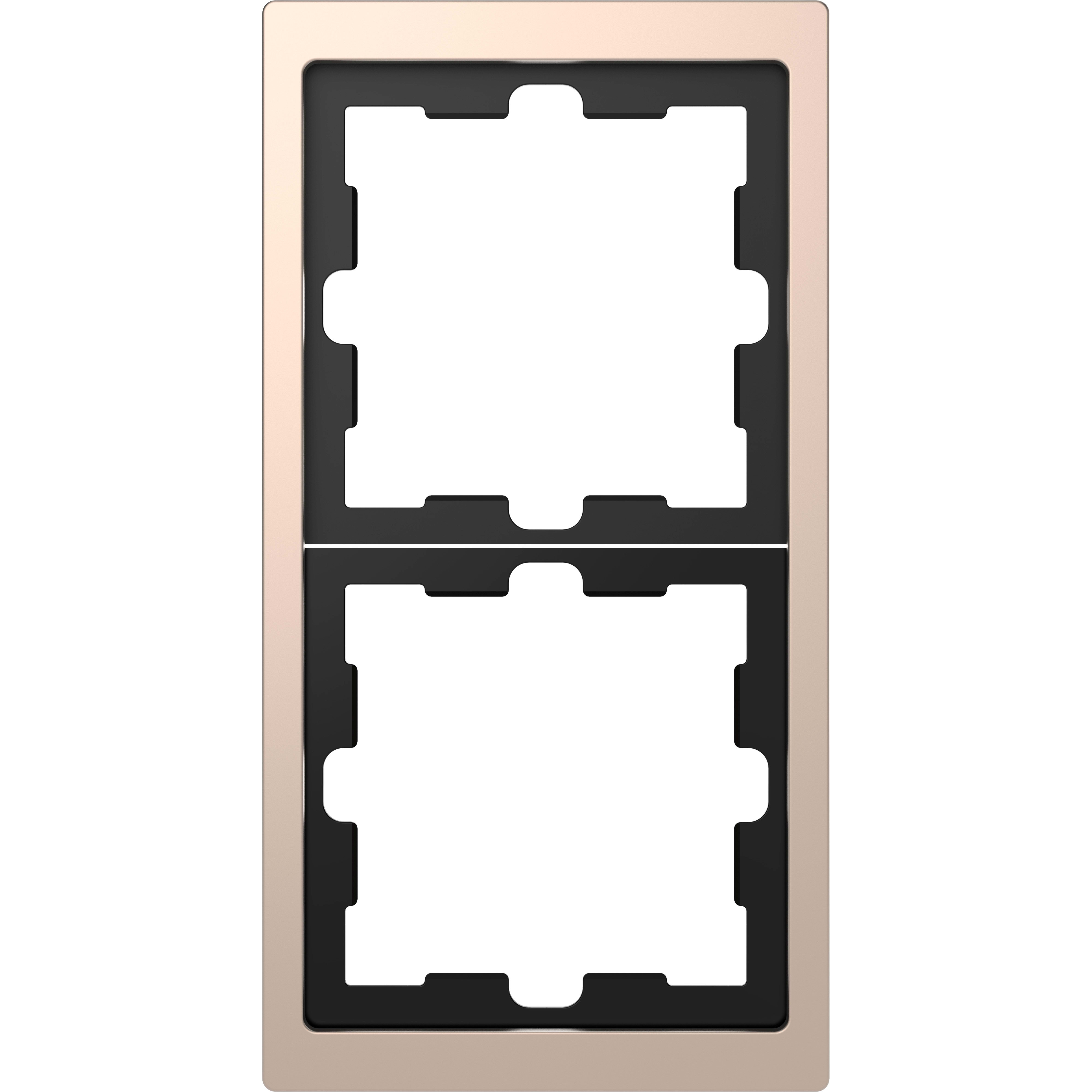 SCHNEIDER ELECTRIC - Cornice in pietra D-Life, 2 slot, champagne