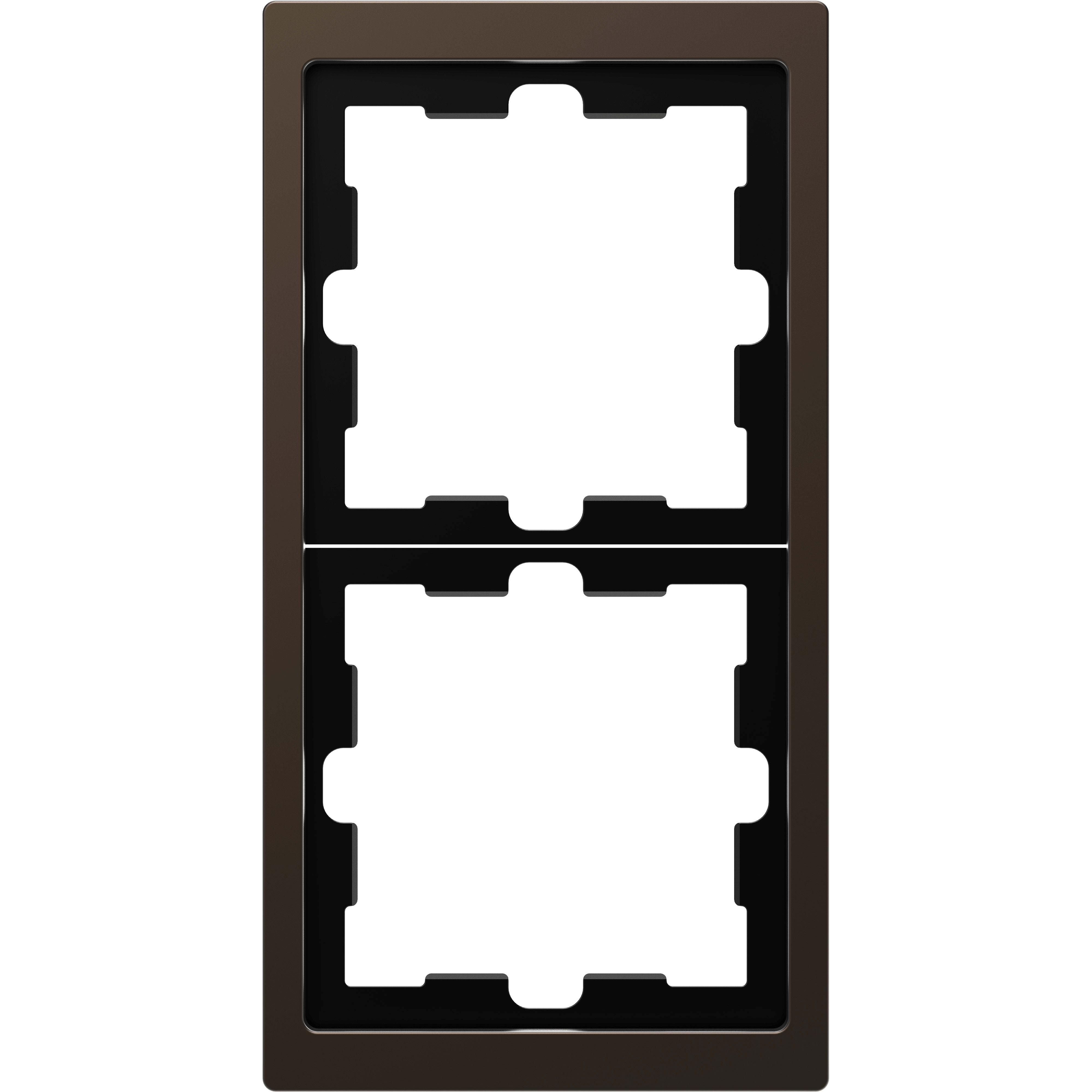 SCHNEIDER ELECTRIC - Cornice in pietra D-Life, 2 slot, moka