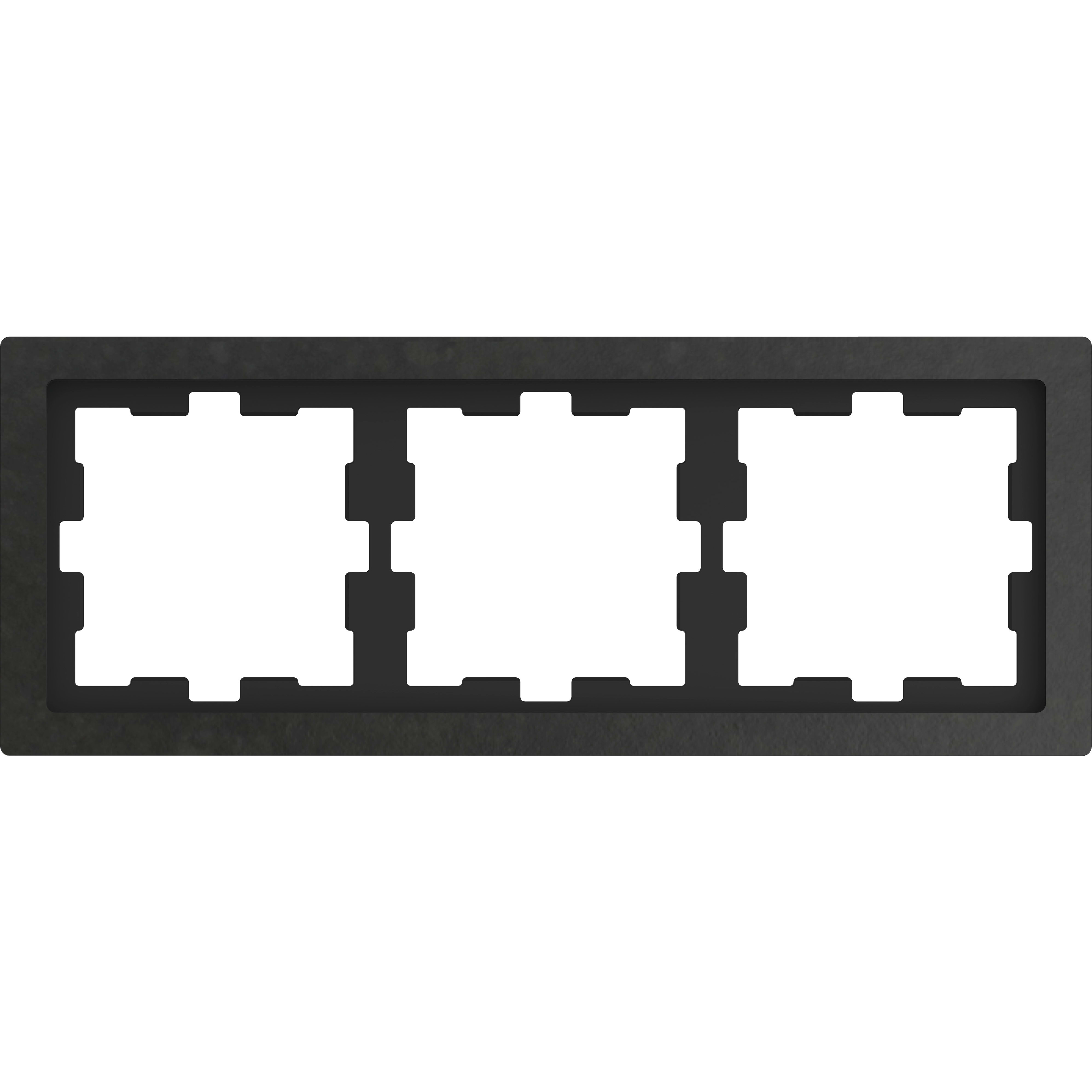 SCHNEIDER ELECTRIC - Cornice in pietra D-Life, 3 slot, ardesia lucidata
