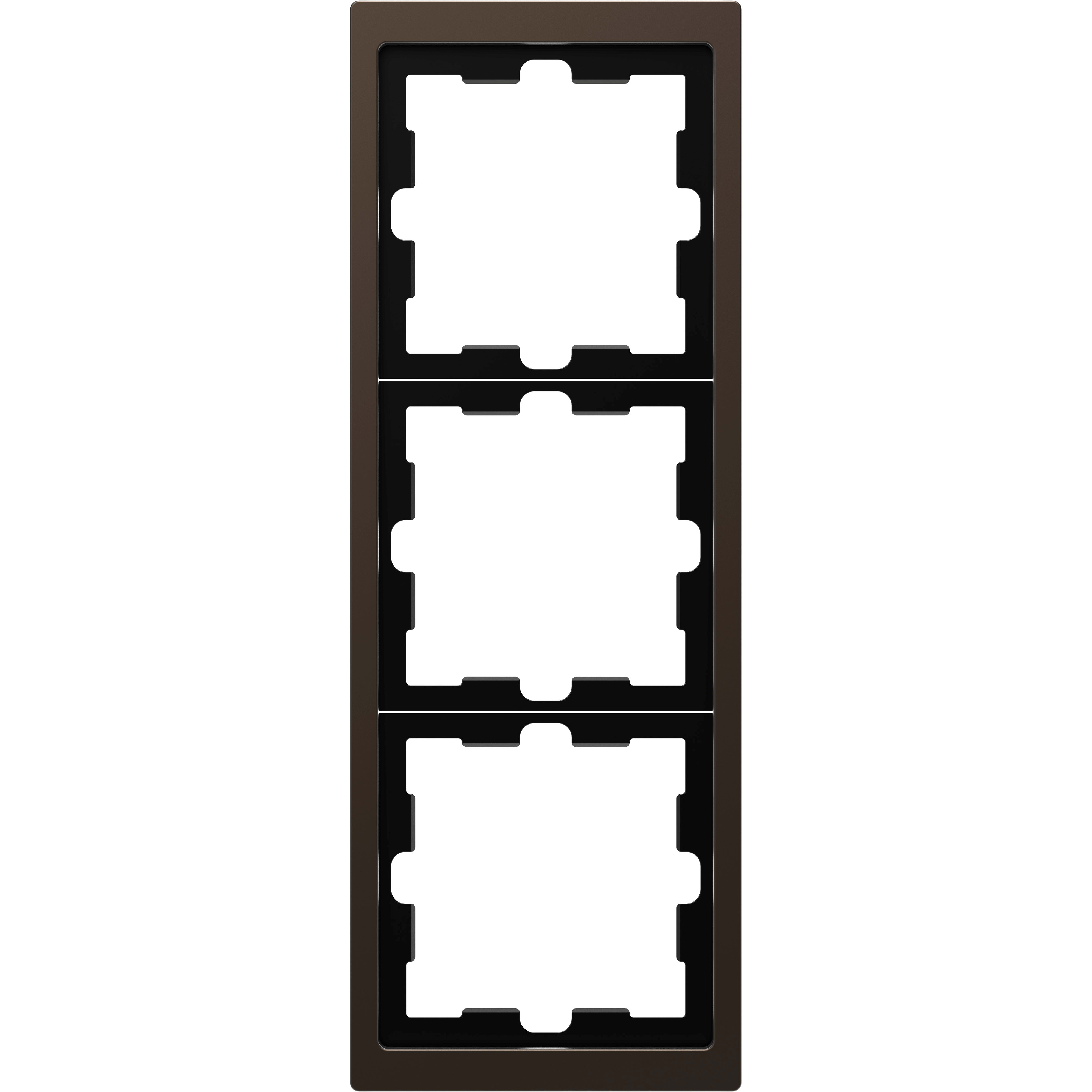 SCHNEIDER ELECTRIC - Cornice metallica D-Life, 3 solt, moka