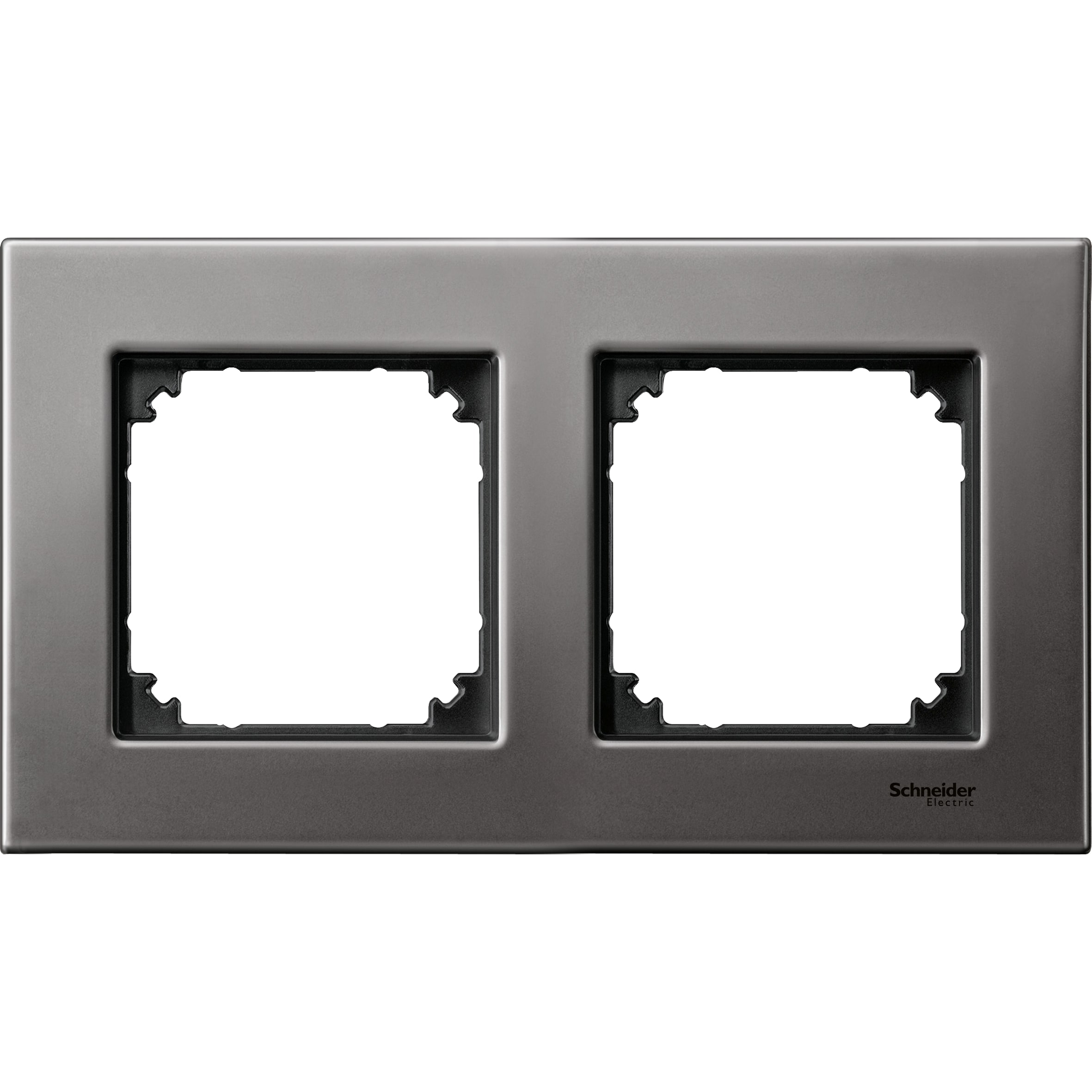 SCHNEIDER ELECTRIC - CORNICE M-ELEGANCE, DOPPIA, METALLO, GRI
