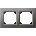 SCHNEIDER ELECTRIC - CORNICE M-ELEGANCE, DOPPIA, METALLO, GRI