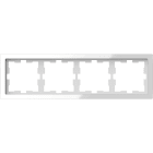SCHNEIDER ELECTRIC - Cornice in vetro D-Life, 3 solt, bianco cristallo