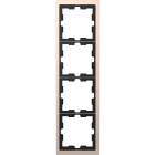 SCHNEIDER ELECTRIC - Cornice metallica, 4 slot, champagne