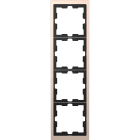 SCHNEIDER ELECTRIC - Cornice metallica, 4 slot, champagne