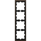 SCHNEIDER ELECTRIC - Cornice metallica, 4 slot, moka