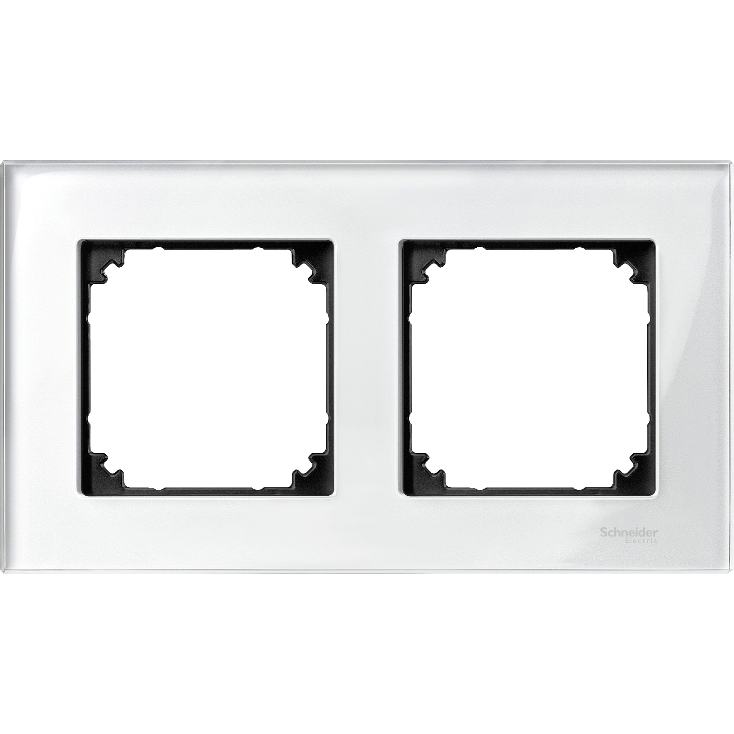 SCHNEIDER ELECTRIC - Cornice doppia in cristallo bianco bril.