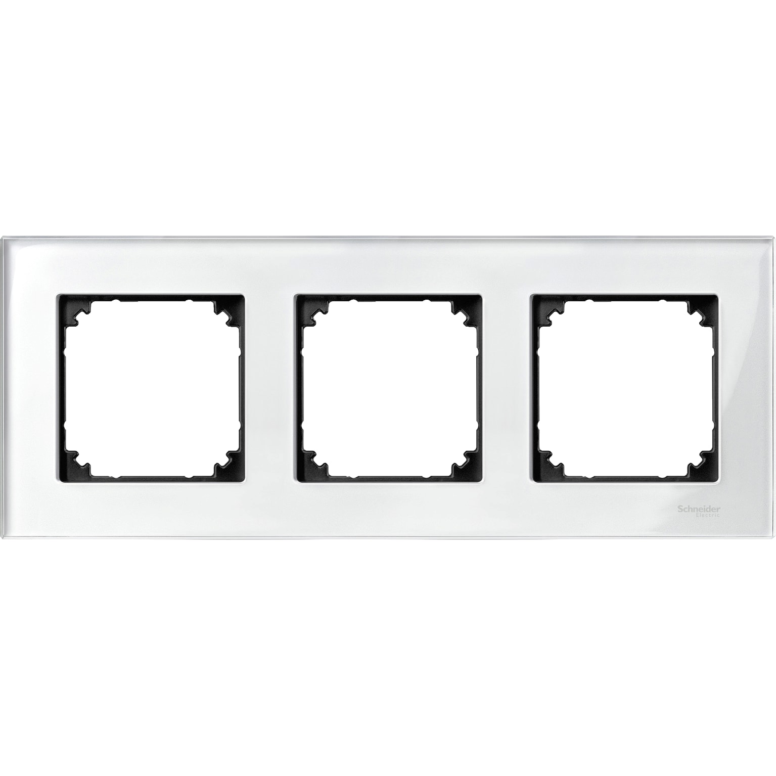 SCHNEIDER ELECTRIC - CORNICE IN CRISTALLO TRIPLA BIANCO BRILL