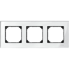 SCHNEIDER ELECTRIC - CORNICE IN CRISTALLO TRIPLA BIANCO BRILL