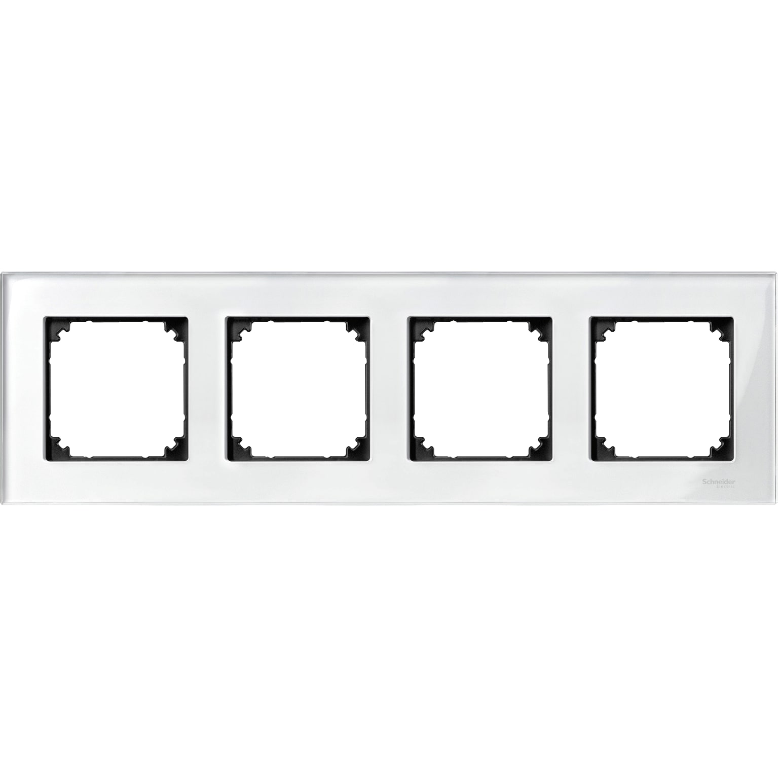 SCHNEIDER ELECTRIC - Cornice M-Elegance, quadrupla, vetro, bi