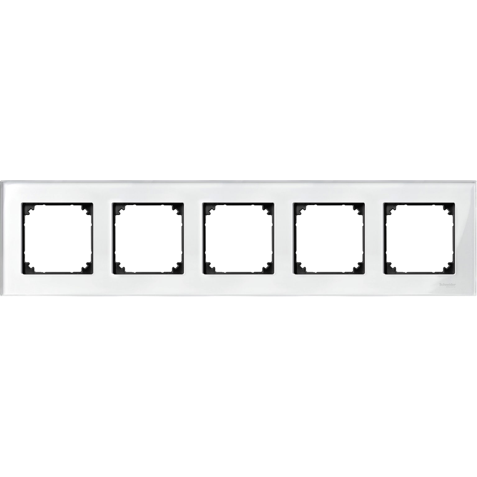 SCHNEIDER ELECTRIC - Cornice M-Elegance, quintupla, vetro, bi