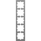 SCHNEIDER ELECTRIC - Cornice D-Life, 5 slot, acciaio