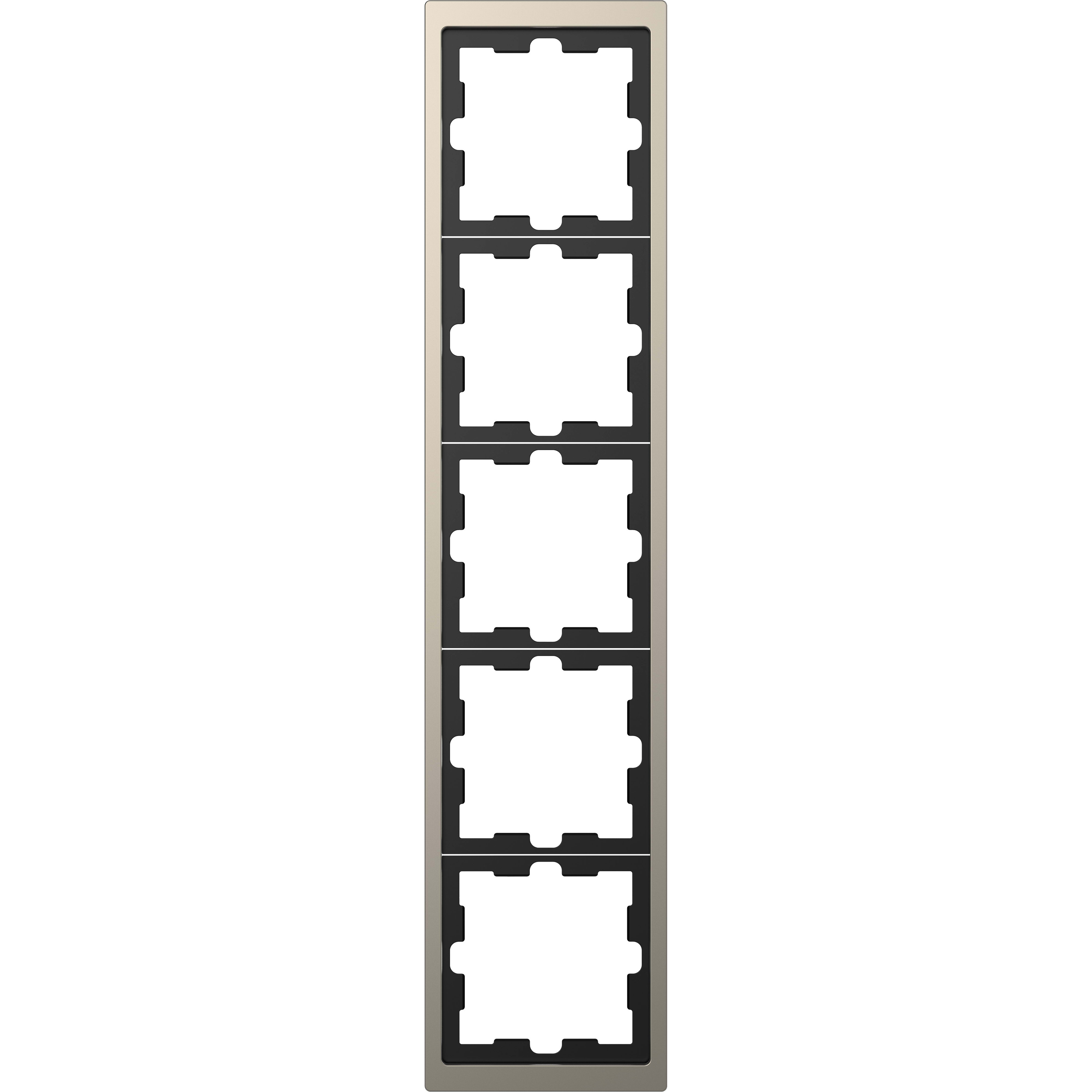 SCHNEIDER ELECTRIC - Cornice metallica D-Life, 5 slot, nickel