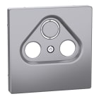 SCHNEIDER ELECTRIC - Placca per presa-antenna con foro 2-3, acciaio, System Design