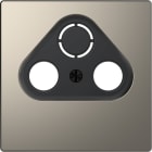 SCHNEIDER ELECTRIC - Placca per presa-antenna con foro 2-3, nickel, System Design