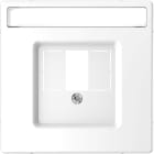 SCHNEIDER ELECTRIC - Placca con apertura quadrata e spazio etichetta, bianco loto, System Design