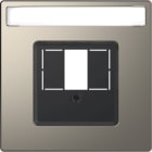 SCHNEIDER ELECTRIC - Placca con apertura quadrata e spazio etichetta, nickel, System Design