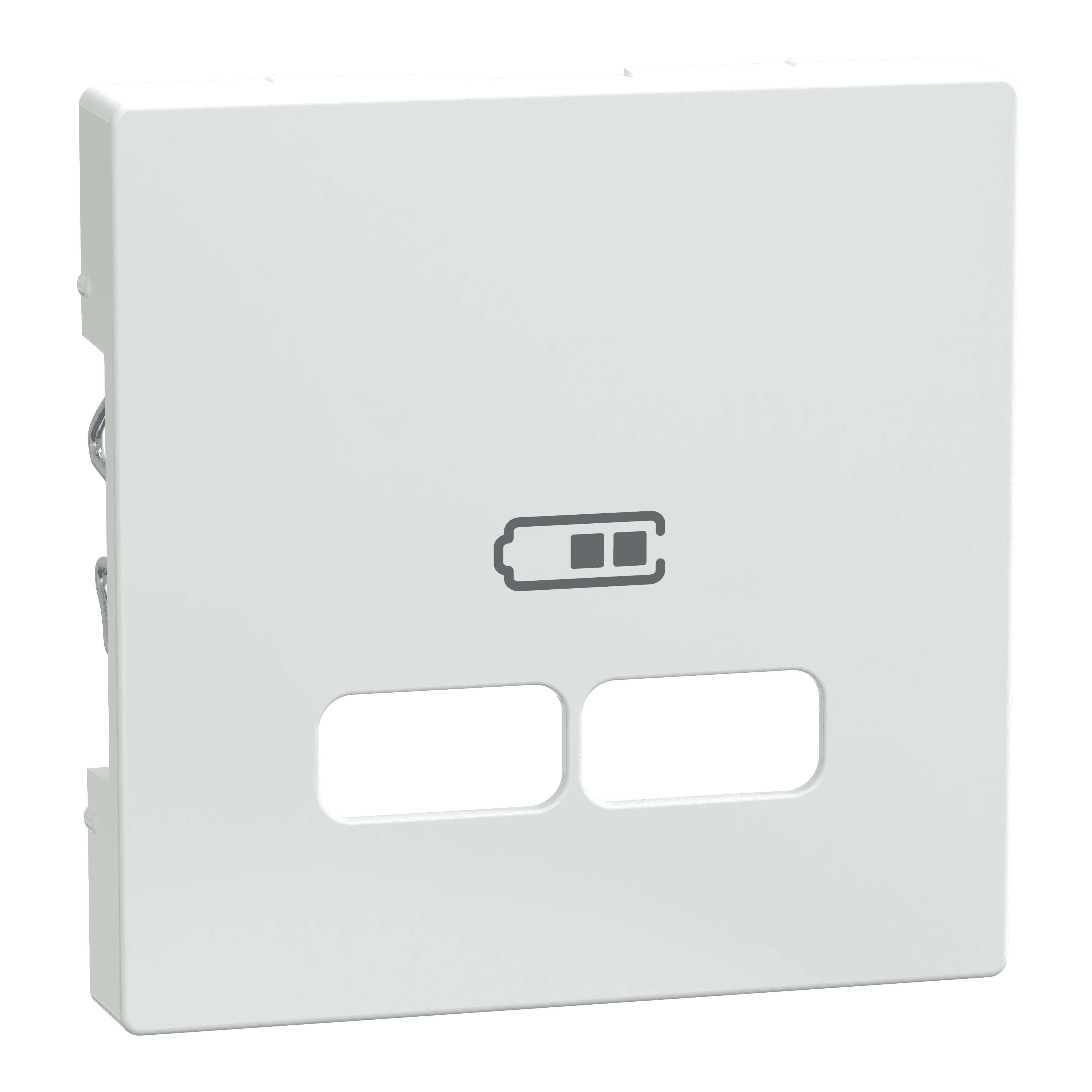 SCHNEIDER ELECTRIC - Placca centrale System M per caricatore USB, bianco attivo