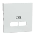 SCHNEIDER ELECTRIC - Placca centrale System M per caricatore USB, bianco attivo