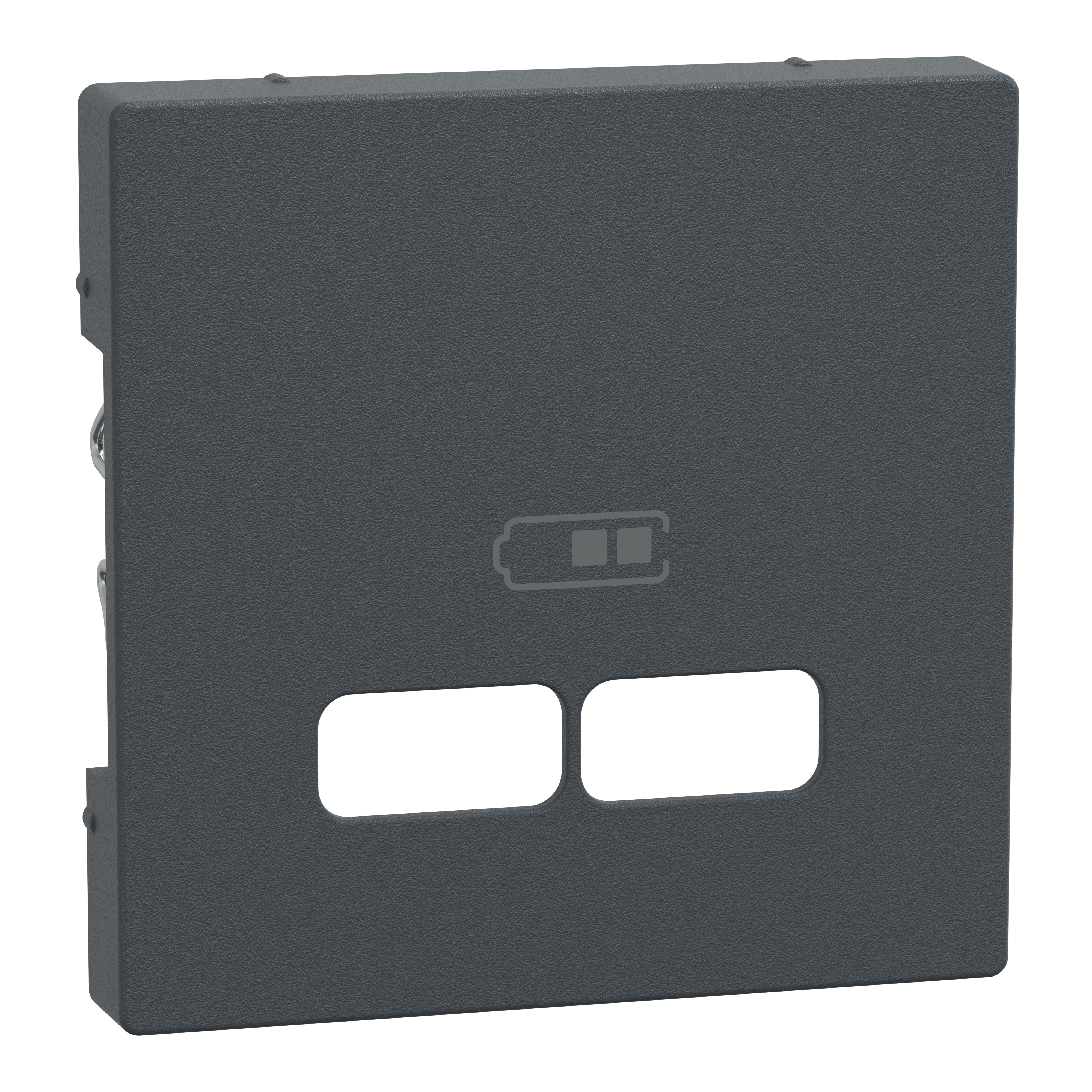 SCHNEIDER ELECTRIC - Placca centrale System M per caricatore USB, antracite