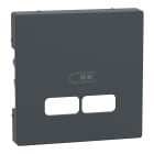 SCHNEIDER ELECTRIC - Placca centrale System M per caricatore USB, antracite