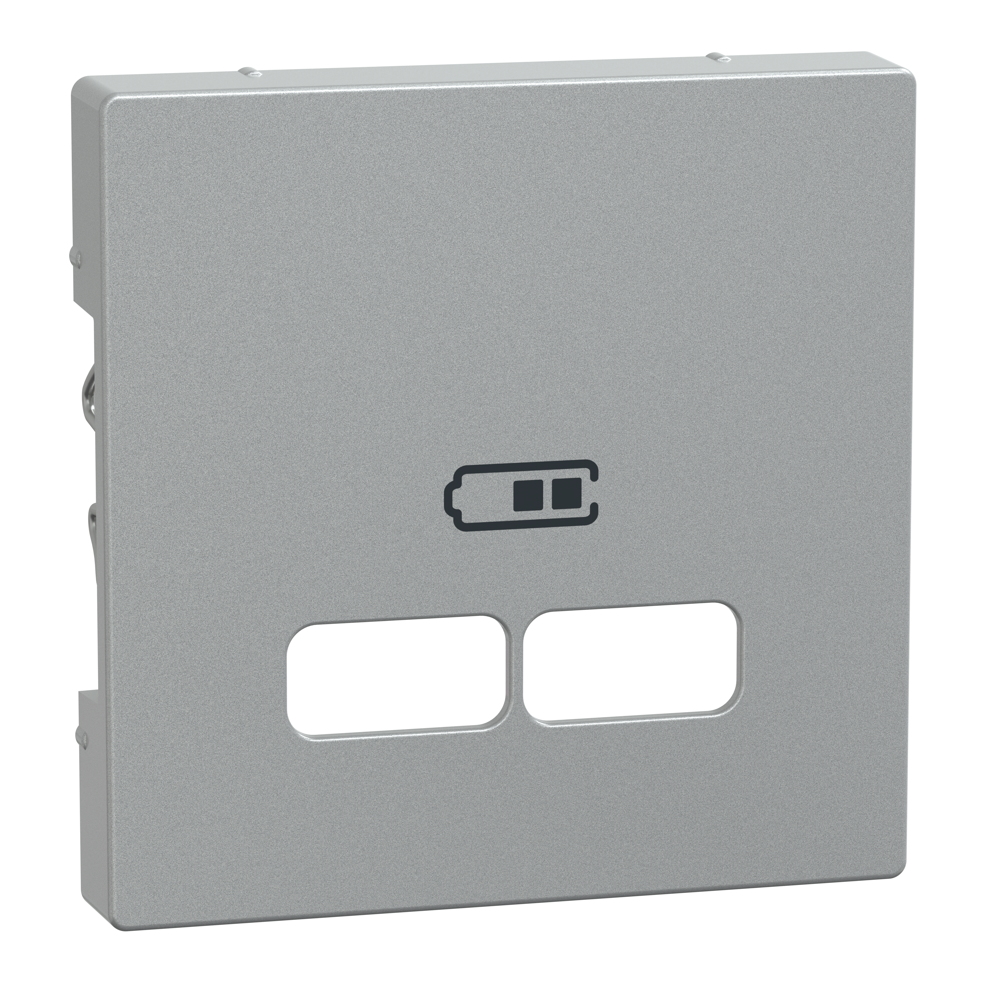 SCHNEIDER ELECTRIC - Piastra System M per ricarica USB in alluminio