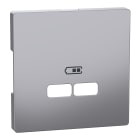 SCHNEIDER ELECTRIC - Piastra per ricarica USB System Design, acciaio